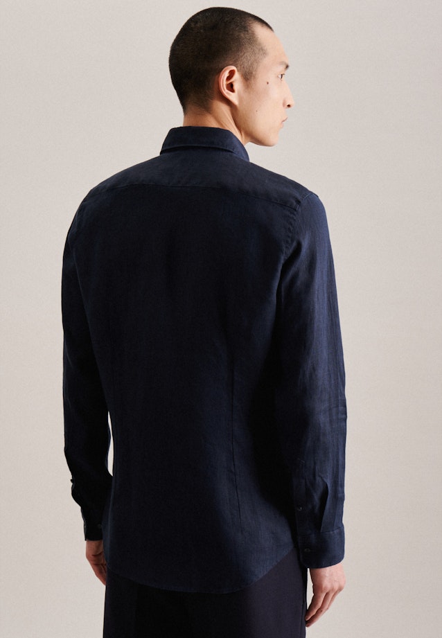 Shaped Business shirt Uni in Dark Blue |  Seidensticker Onlineshop