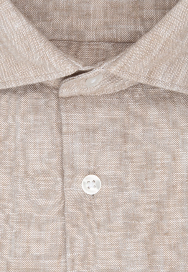 Business Shirt in Shaped with Kent-Collar in Brown |  Seidensticker Onlineshop