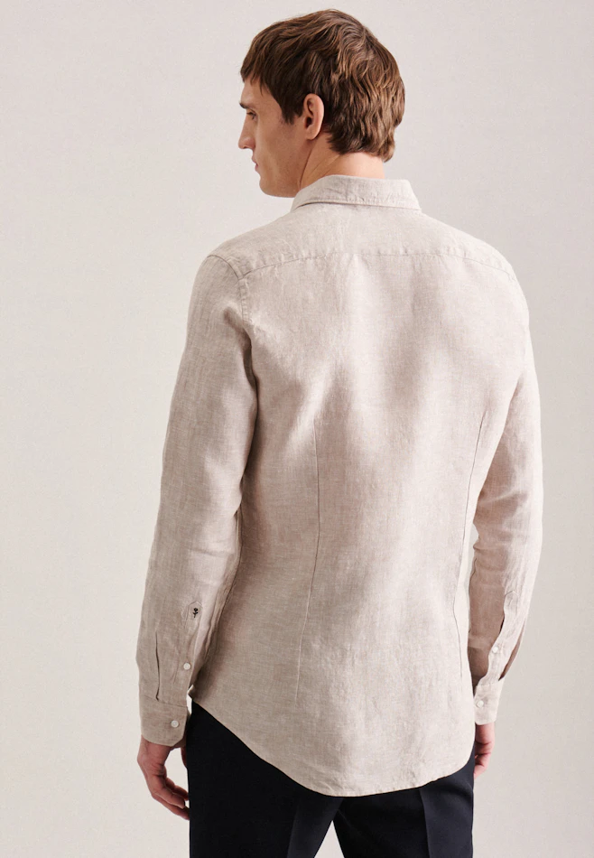 Shaped Business shirt Uni in Brown | Seidensticker online shop