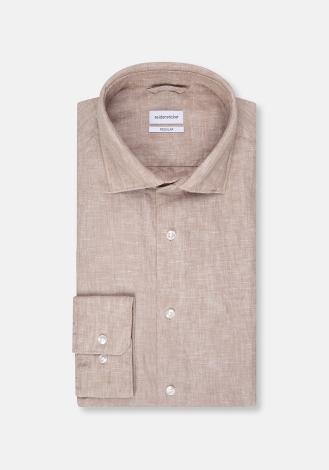 Shaped Chemise d'affaires Uni dans Marron | Boutique en ligne Seidensticker