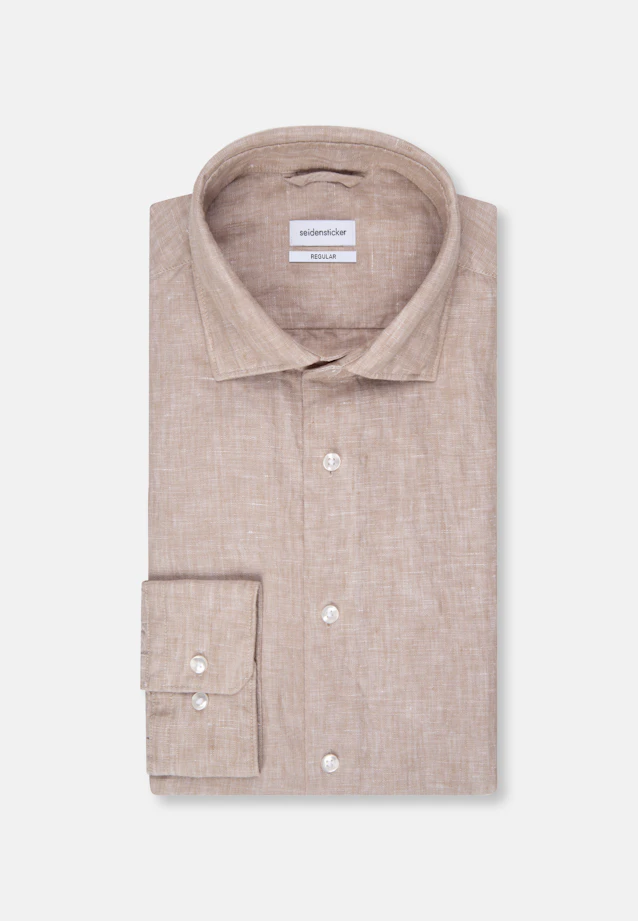 Shaped Business shirt Uni in Brown |  Seidensticker Onlineshop