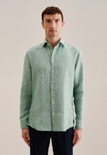 Shaped Business shirt Uni in Green |  Seidensticker Onlineshop