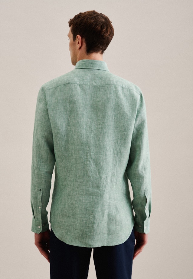 Shaped Business shirt Uni in Green |  Seidensticker Onlineshop