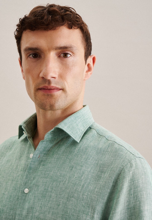 Shaped Business shirt Uni in Green |  Seidensticker Onlineshop