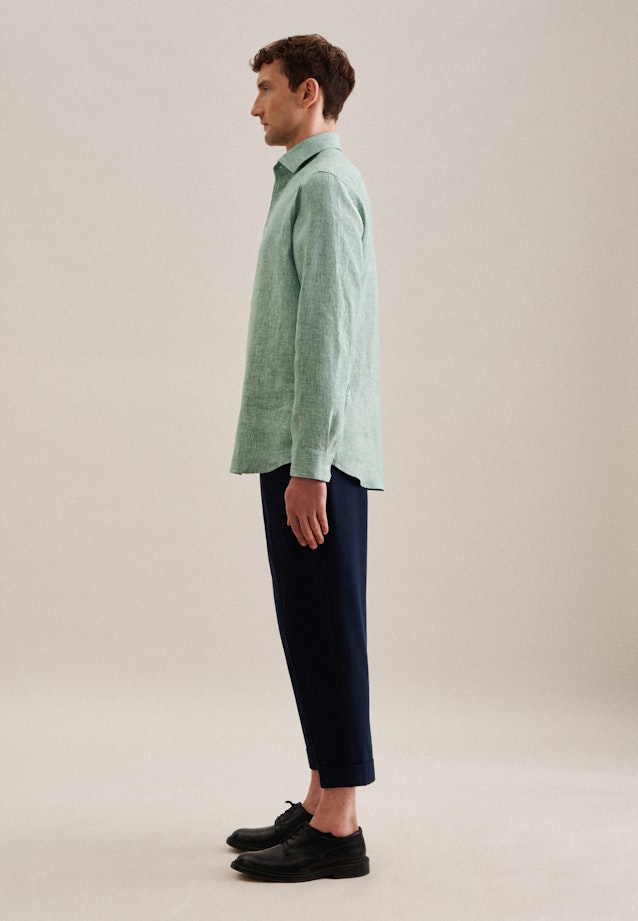 Shaped Business shirt Uni in Green |  Seidensticker Onlineshop