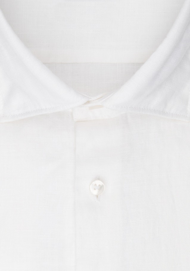 Leinen Business Hemd in Shaped mit Kentkragen in Weiß |  Seidensticker Onlineshop