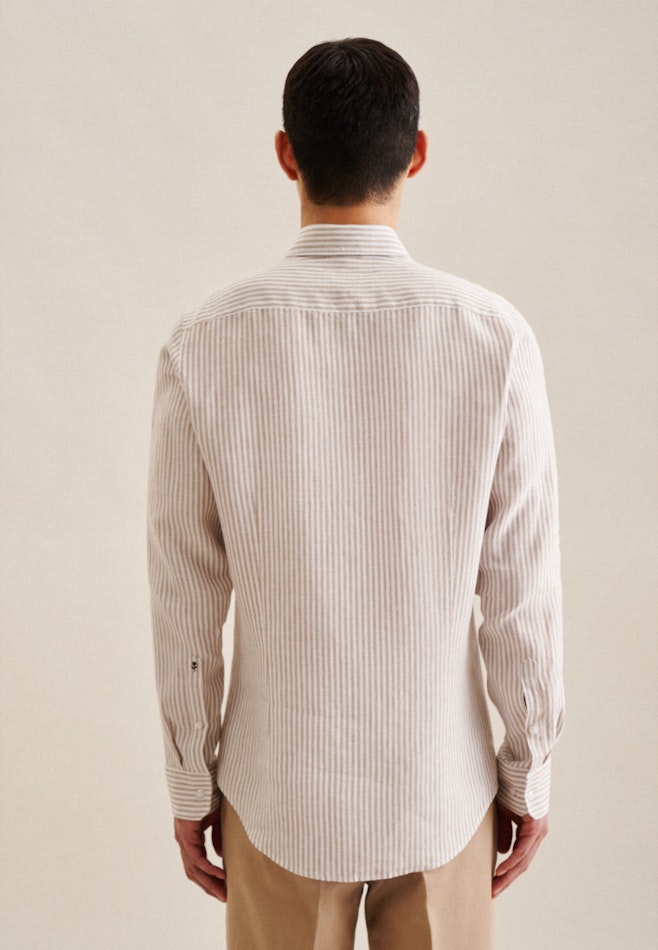 Business Shirt in Shaped with Kent-Collar in Brown | Seidensticker online shop