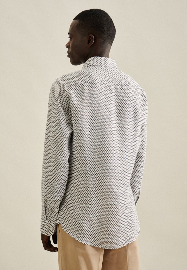 Shaped Business Hemd Kleinmuster in Braun |  Seidensticker Onlineshop