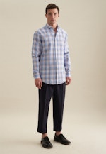 Regular Business Hemd Karo in Hellblau |  Seidensticker Onlineshop