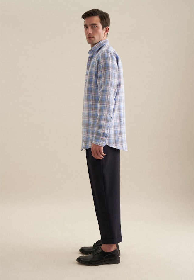 Regular Business Hemd Karo in Hellblau |  Seidensticker Onlineshop