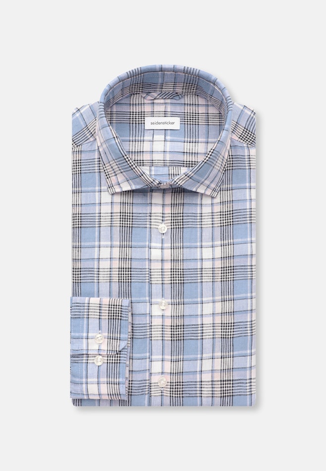 Regular Chemise d'affaires carreaux dans Bleu Clair | Boutique en ligne Seidensticker