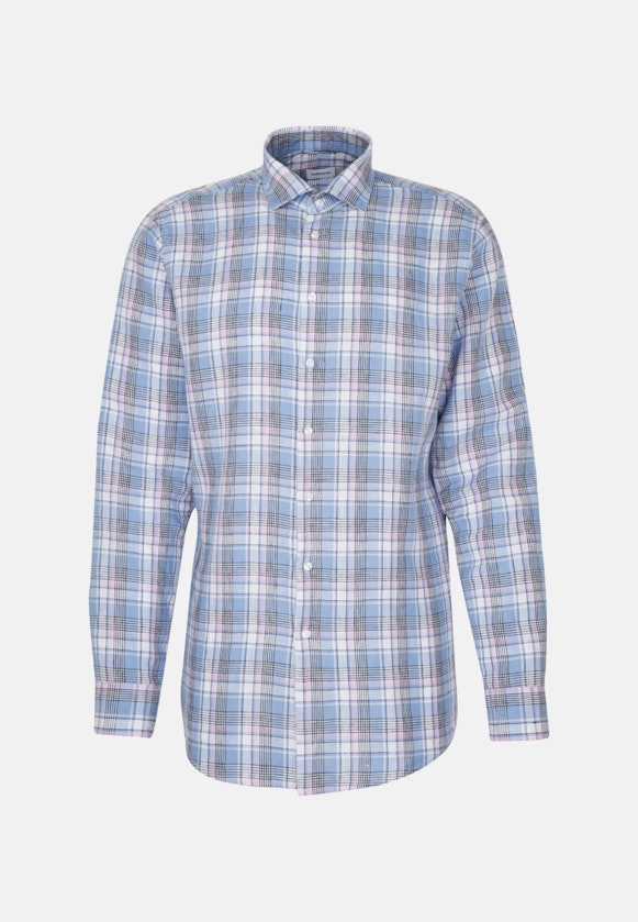 Regular Business Hemd Karo in Hellblau |  Seidensticker Onlineshop