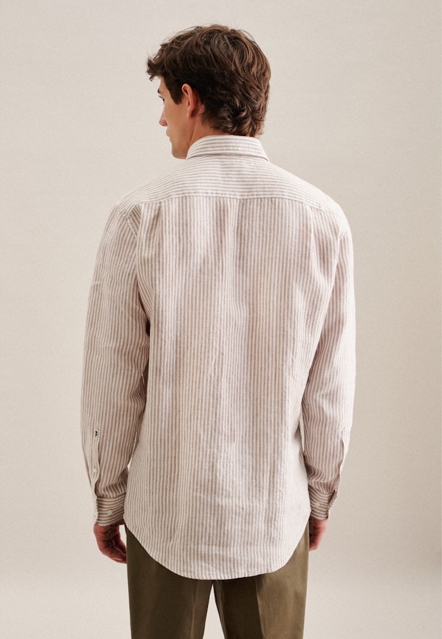 Regular Business Hemd Streifen in Braun |  Seidensticker Onlineshop