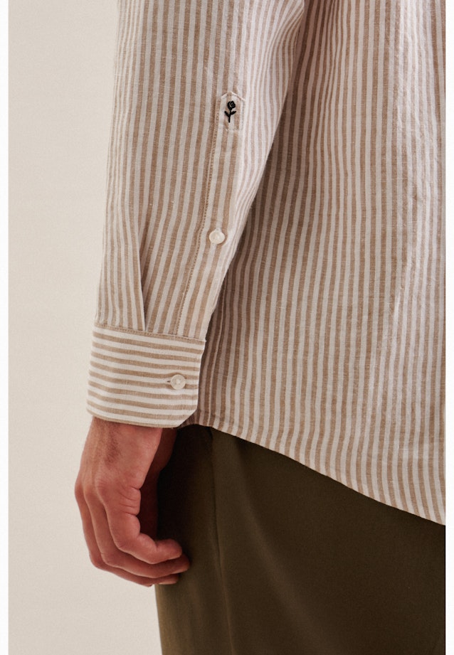 Regular Business Hemd Streifen in Braun |  Seidensticker Onlineshop