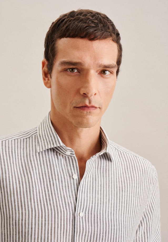 Regular Business shirt Stripe in Green |  Seidensticker Onlineshop