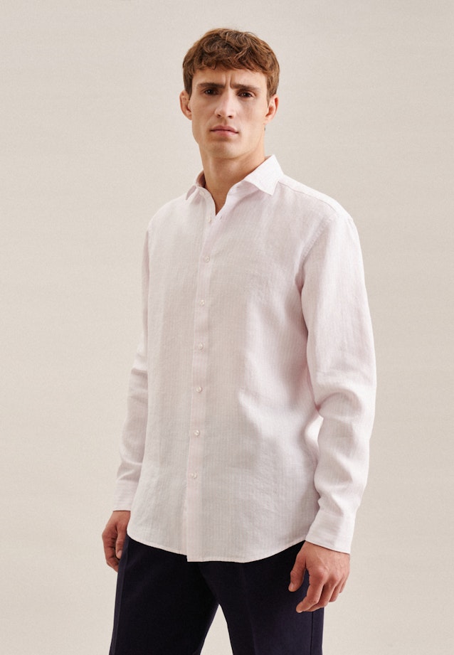 Regular Business Hemd Streifen in Rosa/Pink |  Seidensticker Onlineshop