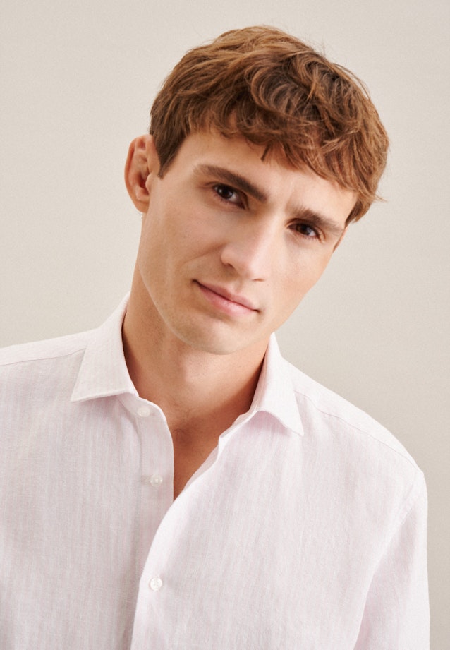 Regular Business Hemd Streifen in Rosa/Pink |  Seidensticker Onlineshop