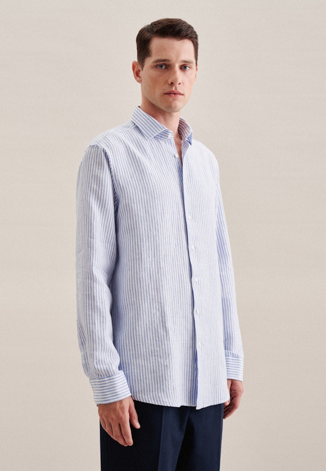 Regular Business shirt Stripe in Light Blue |  Seidensticker Onlineshop