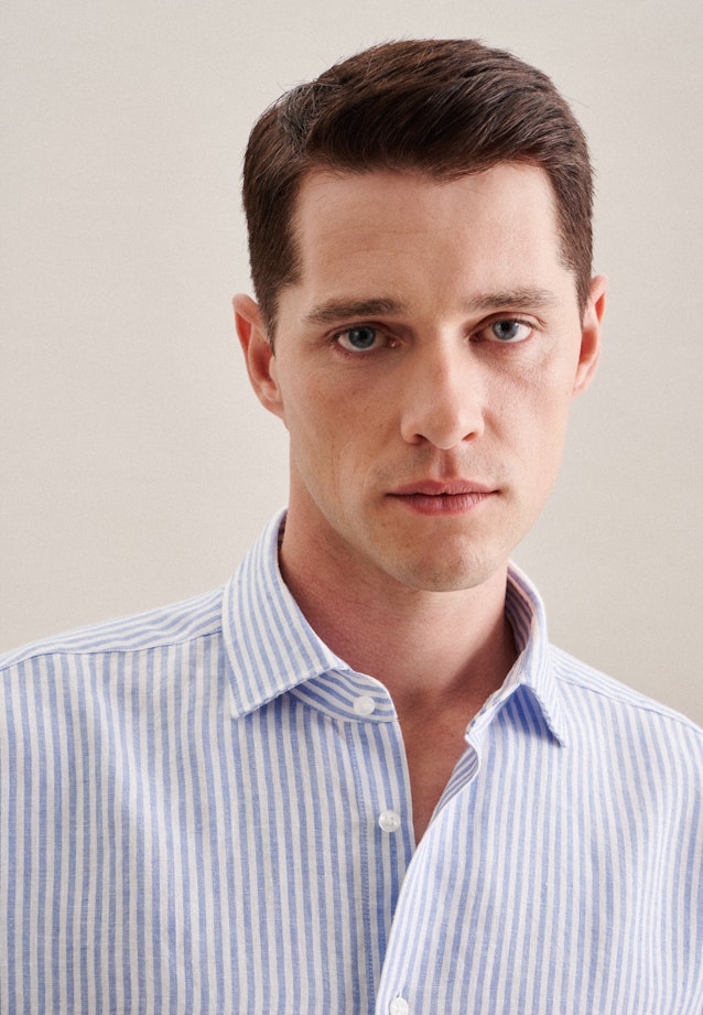 Regular Business Hemd Streifen in Hellblau |  Seidensticker Onlineshop