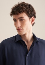 Shaped Business Hemd Uni in Dunkelblau |  Seidensticker Onlineshop