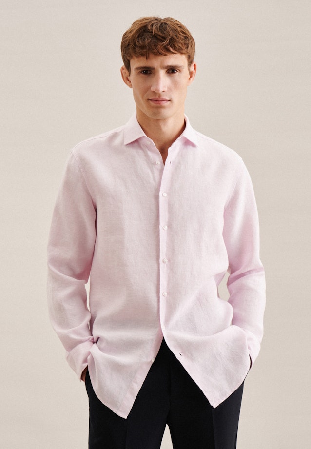 Regular Business Hemd Uni in Rosa/Pink |  Seidensticker Onlineshop