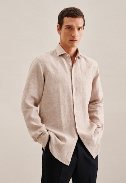 Regular Chemise d'affaires Uni in Marron |  Seidensticker Onlineshop