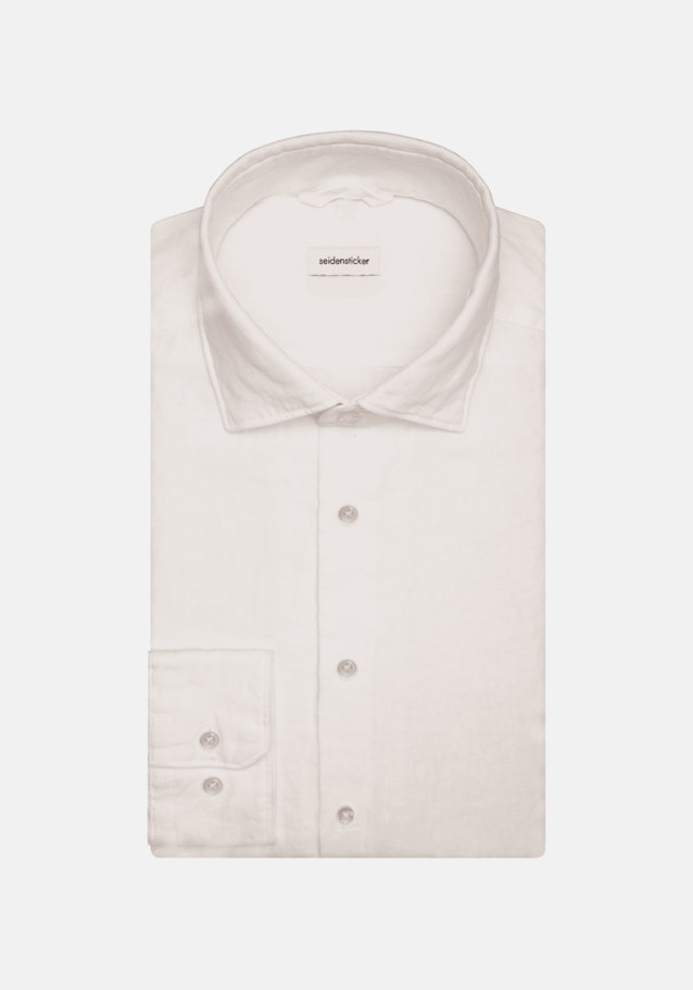 Leinen Business Hemd in Regular mit Kentkragen in Weiß |  Seidensticker Onlineshop