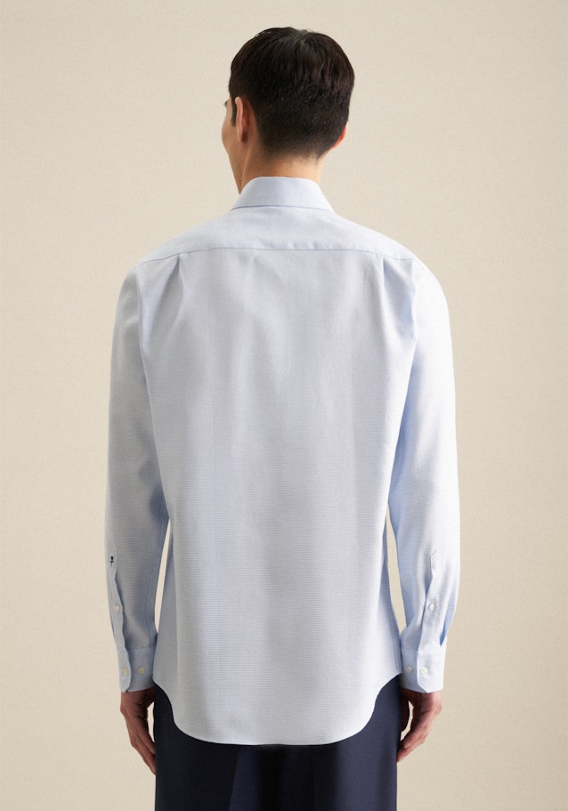 Easy-iron Structure Business Shirt in Regular with Kent-Collar in Light Blue | Seidensticker Onlineshop