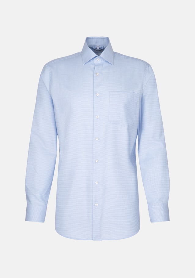 Easy-iron Structure Business Shirt in Regular with Kent-Collar and extra long sleeve in Light Blue |  Seidensticker Onlineshop