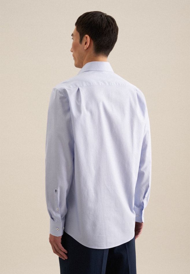 Twill Business Shirt in Regular with Kent-Collar and extra long sleeve in Light Blue | Seidensticker online shop