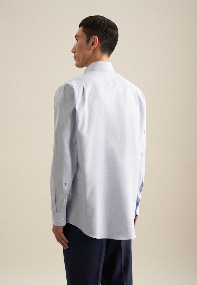 Easy-iron Structure Business Shirt in Regular with Kent-Collar in Light Blue | Seidensticker Onlineshop