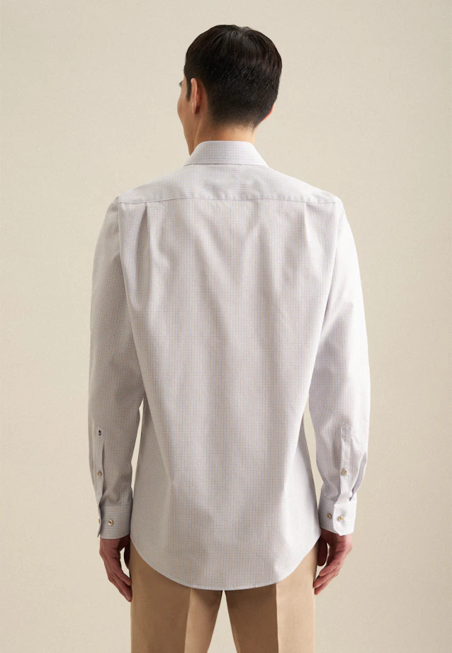Regular Chemise d'affaires carreaux in Marron |  Seidensticker Onlineshop