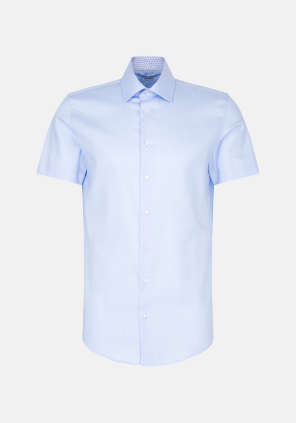 Non-iron Twill korte arm Business overhemd in Slim with Kentkraag in Lichtblauw |  Seidensticker Onlineshop
