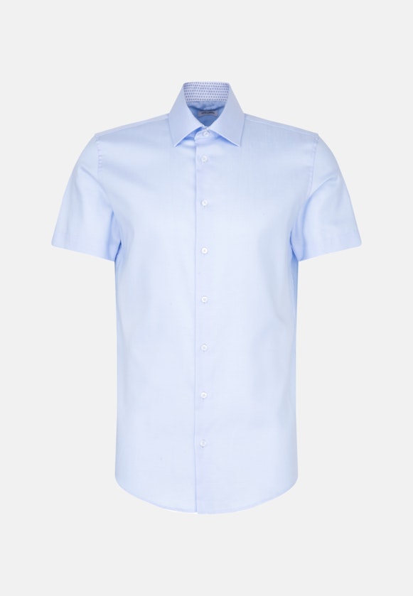 Non-iron Twill korte arm Business overhemd in Slim with Kentkraag in Lichtblauw |  Seidensticker Onlineshop