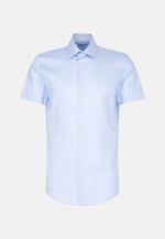 Non-iron Twill Short sleeve Business Shirt in Slim with Kent-Collar in Light Blue |  Seidensticker Onlineshop