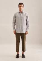 Regular Business Hemd Kleinmuster in Braun |  Seidensticker Onlineshop