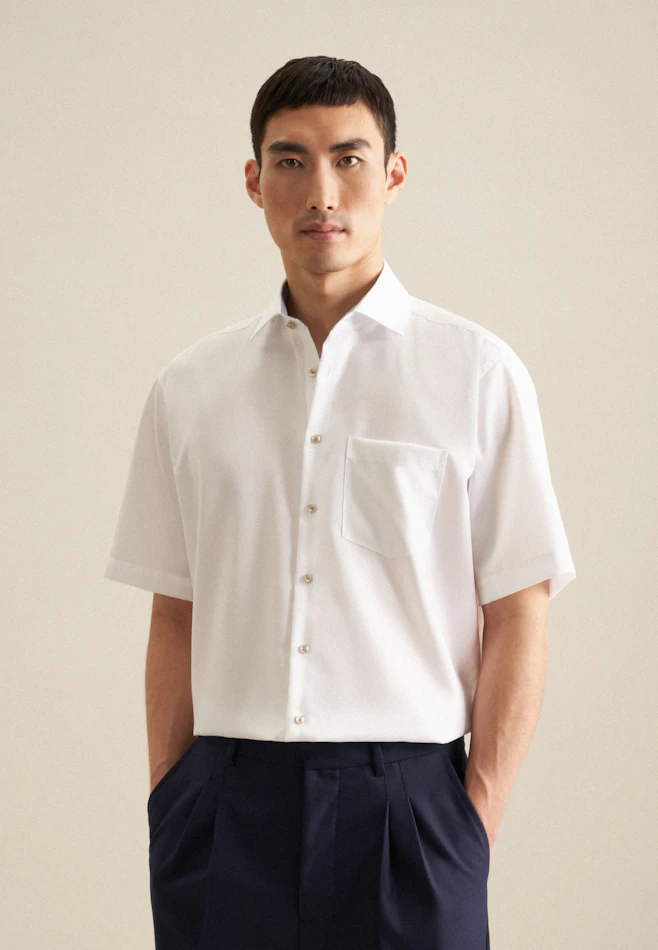 Regular Chemise d'affaires Uni dans Blanc | Boutique en ligne Seidensticker