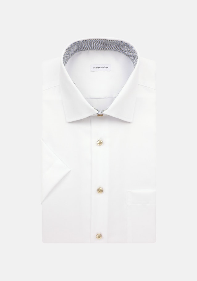 Non-iron Twill korte arm Business overhemd in Regular with Kentkraag in Wit |  Seidensticker Onlineshop