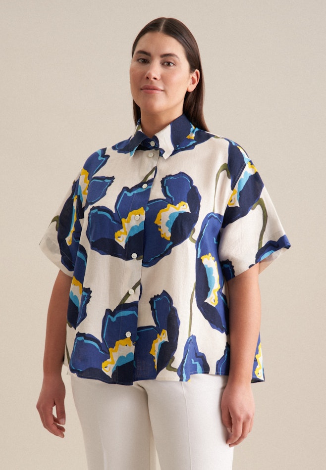 Collar Shirt Blouse in Medium Blue | Seidensticker online shop