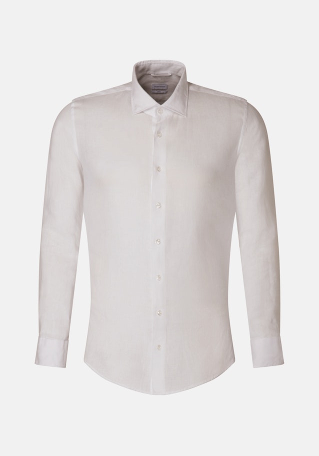 Leinen Business Hemd in X-Slim mit Kentkragen in Weiß |  Seidensticker Onlineshop