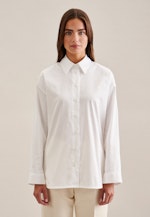 Long sleeve Satin Long Blouse in White |  Seidensticker Onlineshop