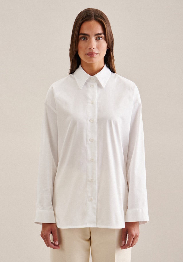 Longbluse Uni in Weiß | Seidensticker Onlineshop