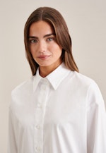 Long sleeve Satin Long Blouse in White |  Seidensticker Onlineshop