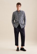 Regular Chemise d'affaires Floral in Bleu Foncé |  Seidensticker Onlineshop