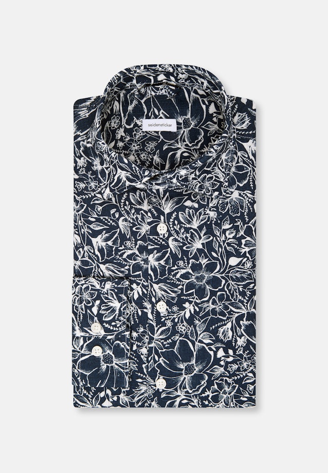 Regular Chemise d'affaires Floral in Bleu Foncé |  Seidensticker Onlineshop