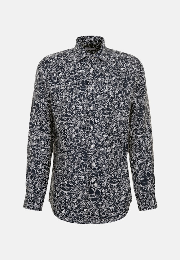 Chemise Business Regular Lin Col Kent in Bleu Foncé |  Seidensticker Onlineshop