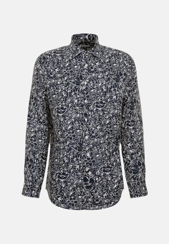 Regular Chemise d'affaires Floral in Bleu Foncé |  Seidensticker Onlineshop