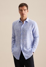 Regular Business shirt Floral in Light Blue |  Seidensticker Onlineshop