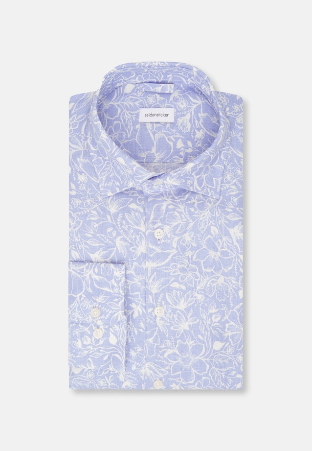 Regular Business shirt Floral in Light Blue |  Seidensticker Onlineshop