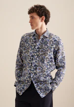 Regular Chemise d'affaires Floral in Bleu Foncé |  Seidensticker Onlineshop
